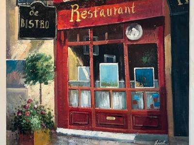 4 original French paintings by "Liot"