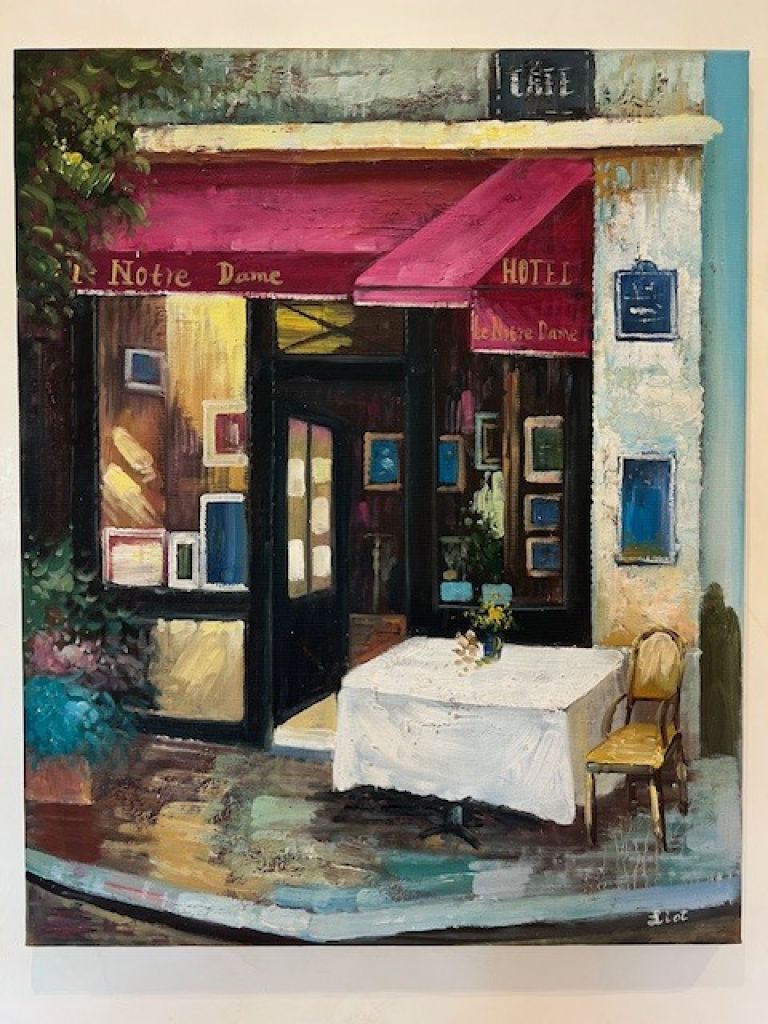 4 original French paintings by "Liot"