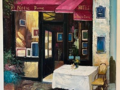 4 original French paintings by "Liot"