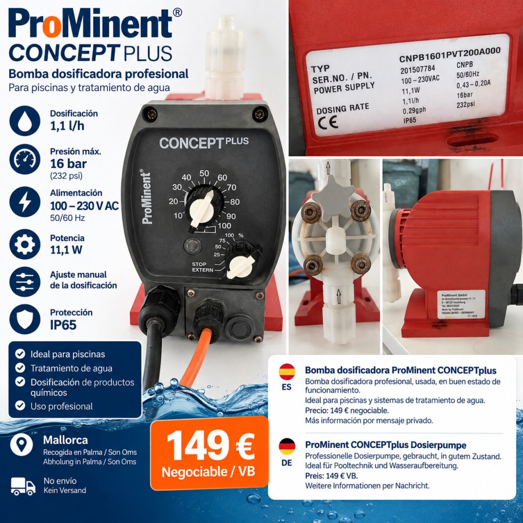 4 ProMinent CONCEPTplus Dosierpumpen  geprüft