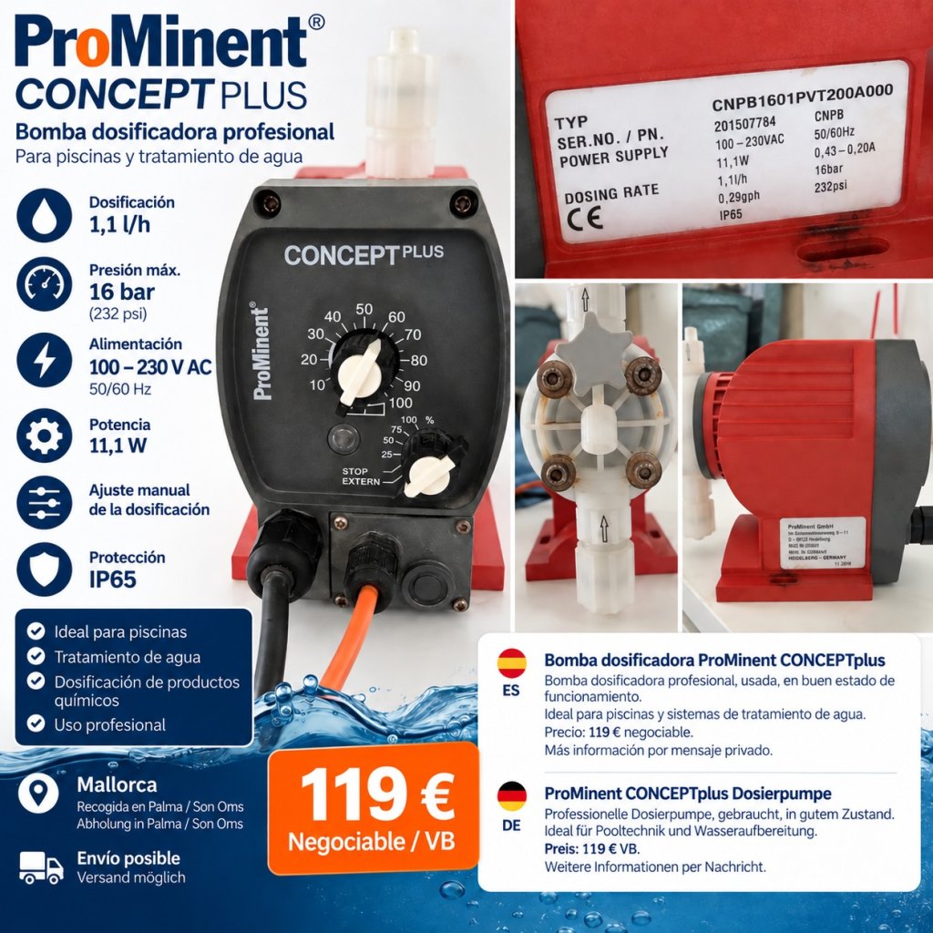 4 ProMinent CONCEPTplus Dosing Pumps Tested