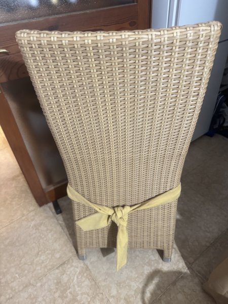 4 Sillas de Comedor de Ratán con Cojines