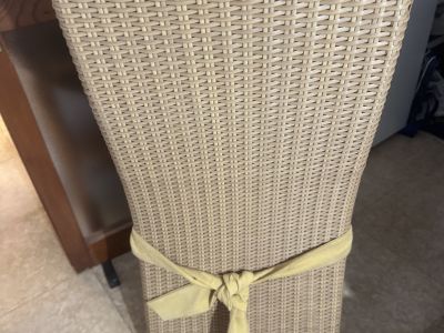 4 Sillas de Comedor de Ratán con Cojines