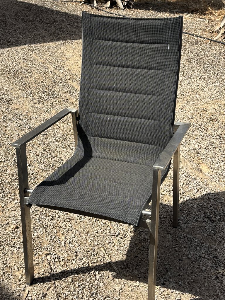 4 Terrassenstühle Edelstahl