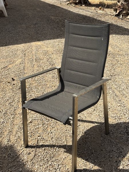 4 Terrassenstühle Edelstahl