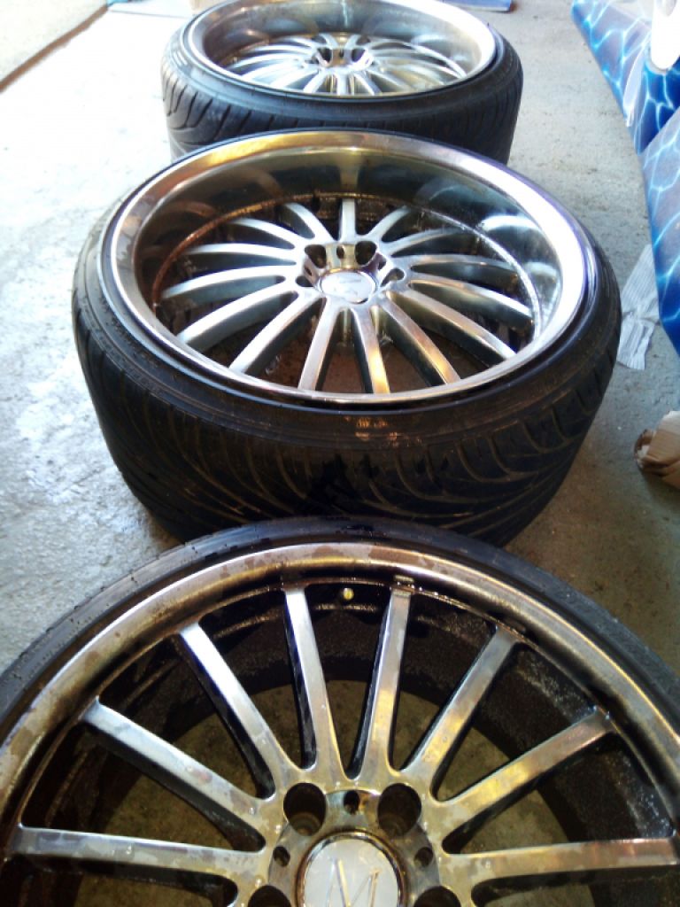 4 croked aluminum Flain Crossfire Mansorey Complete wheels