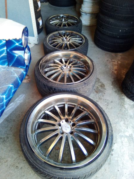 4  vercromte Aluminium Flegen Crossfire Mansorey Kompletträder