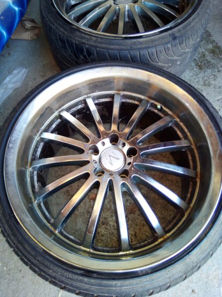 4  vercromte Aluminium Flegen Crossfire Mansorey Kompletträder