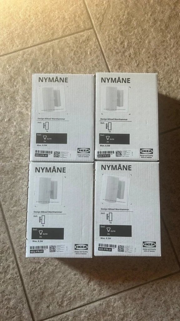 4x IKEA NYMÅNE Wandleuchten