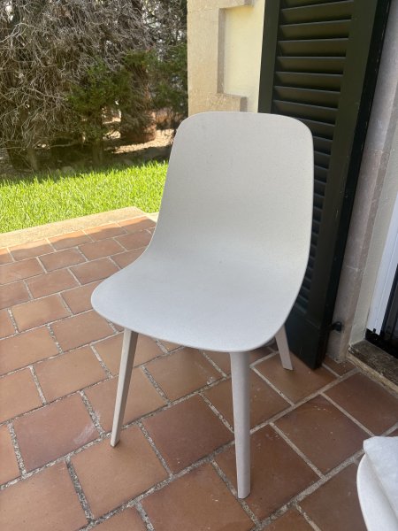4x IKEA ODGER, weiß/beige