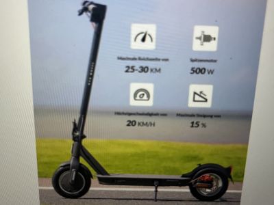 5TH WHEEL Elektroroller 350W Motor, 36V 7,5Ah, 32 km Reichweite, A
