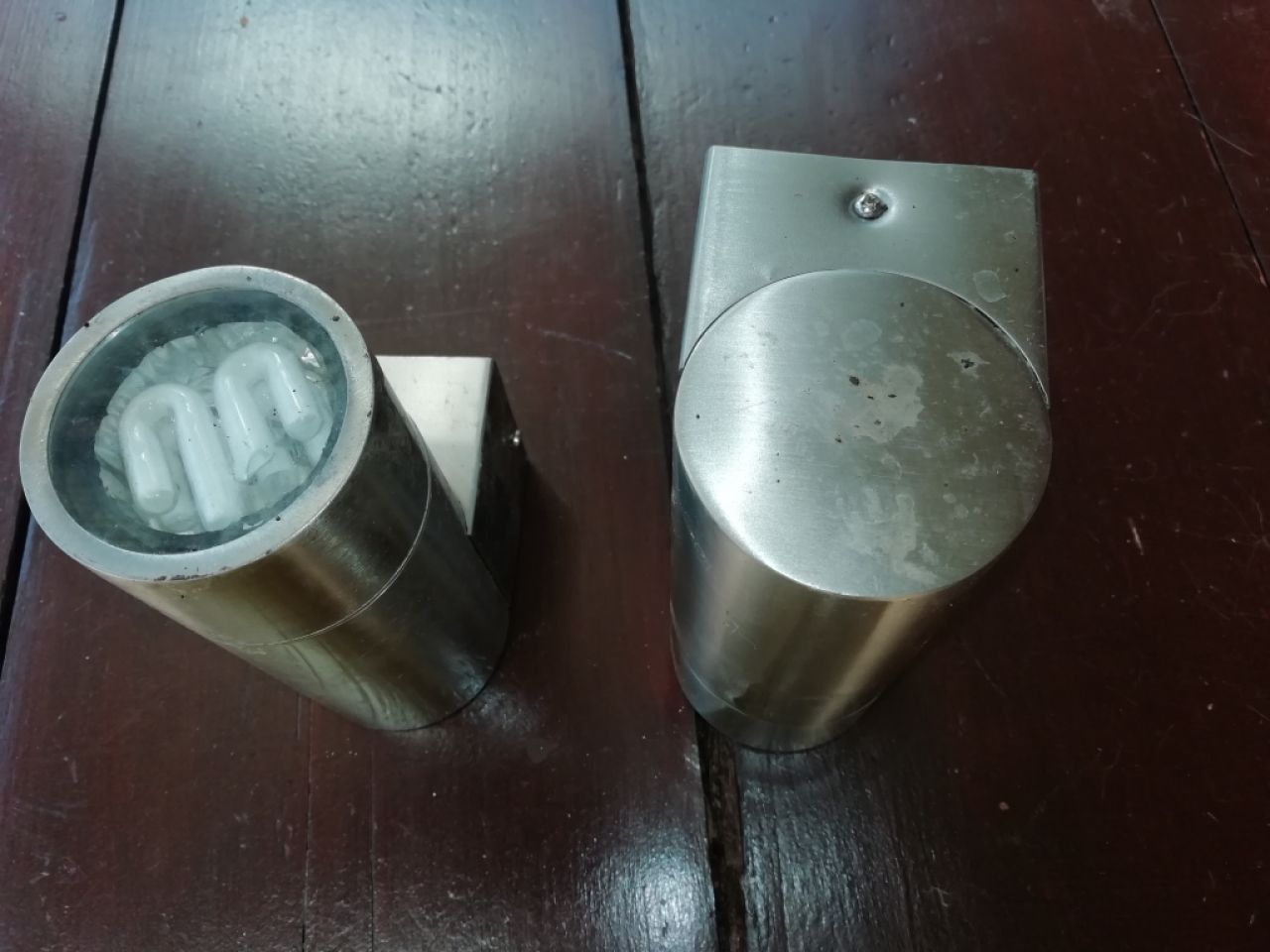 6 Edelstahllampen - Decke oder Wandmontage möglich