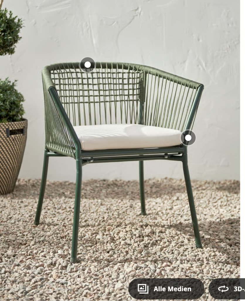 6x IKEA SEGERÖN Armlehnstuhl, dunkelgrün, mit Sitzkissen  wie neu