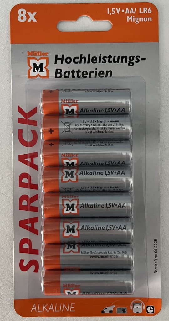 8 AA batteries
