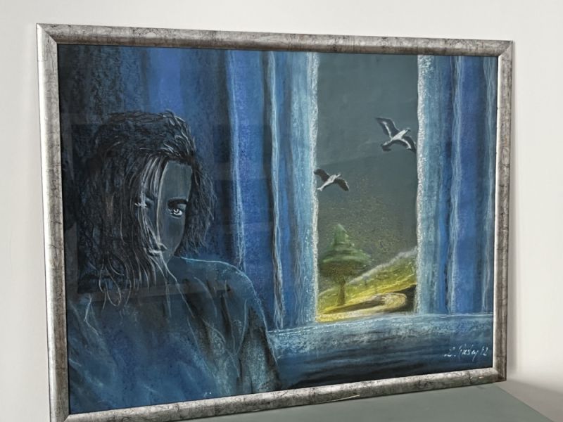 Abstract ART original signiert Simon Presley ca. 86 x 65 cm gerahmt