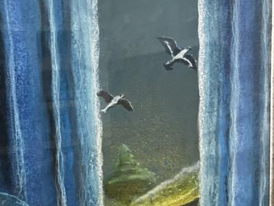 Abstract ART original signiert Simon Presley ca. 86 x 65 cm gerahmt