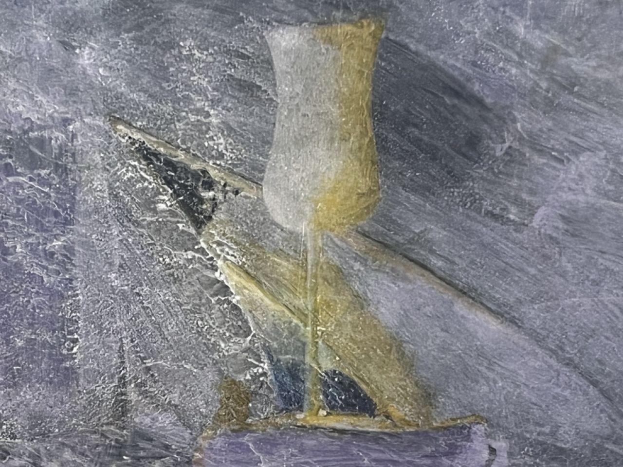 Abstrakte Kunst Sektglas 70 x 100