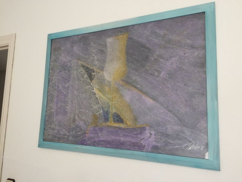 Abstract Art Champagne Glass 70 x 100