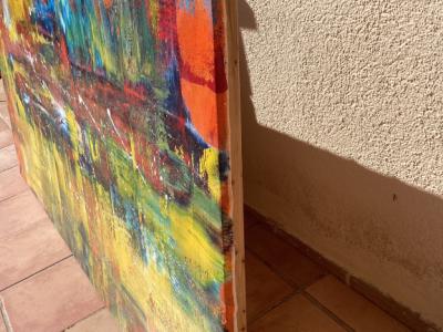 Cuadro abstracto XXL 90 x 190 cm, acrílico sobre lienzo