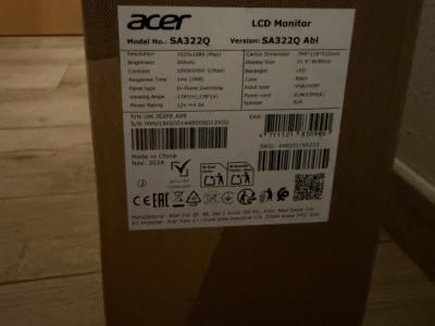 Monitor Acer SA322Q 31,5 pulgadas