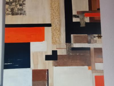 PINTURA ACRÍLICA - Marrón - Naranja