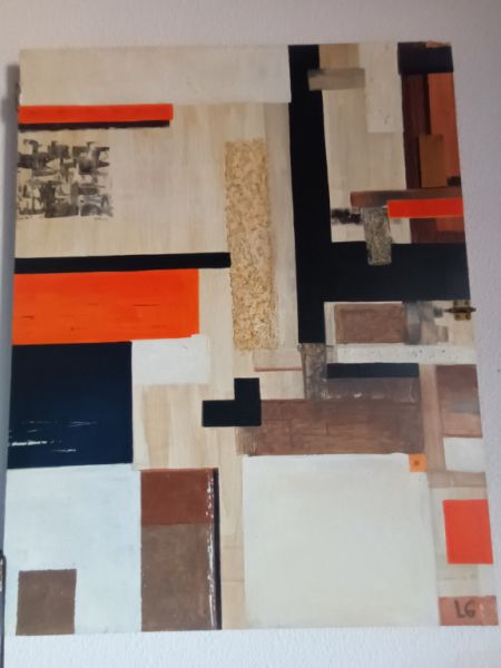 PINTURA ACRÍLICA - Marrón - Naranja