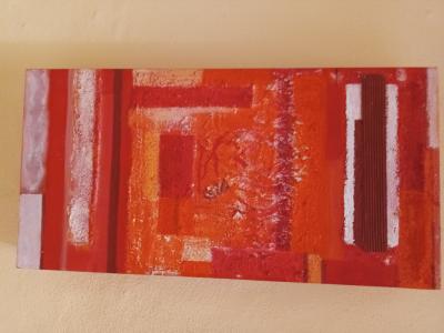 ACRYLMALEREI - Orangefarben