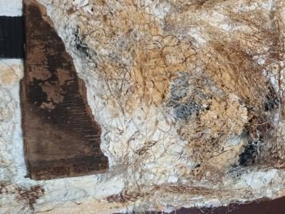 Acrylic image with natural materials