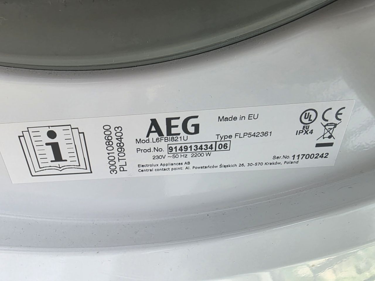 AEG Waschmaschine 6000 Series Lavamat ProSense 8kg