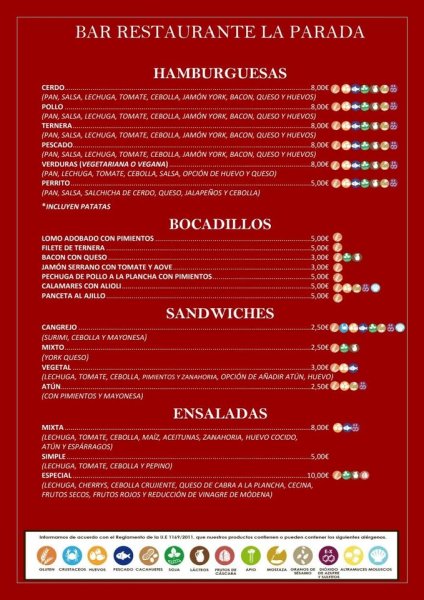 ALLERGENKARTE FÜR BARS UND RESTAURANTS