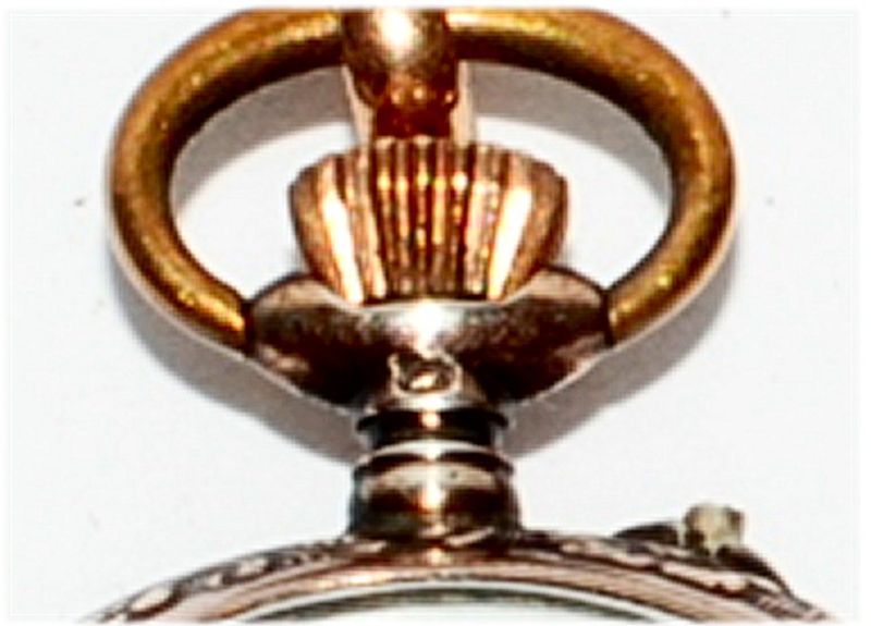 Old Remontoir ladies' pendant watch, Switzerland, hand-wound, 8 jewels, 800 silver