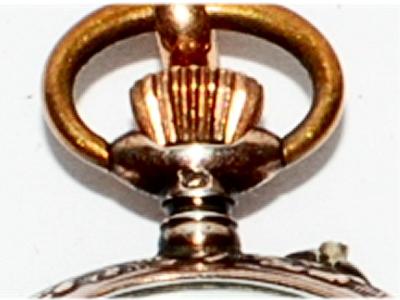 Old Remontoir ladies' pendant watch, Switzerland, hand-wound, 8 jewels, 800 silver