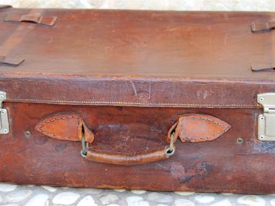 Alter Koffer Echt Leder Lederkoffer Vintage Reisekoffer