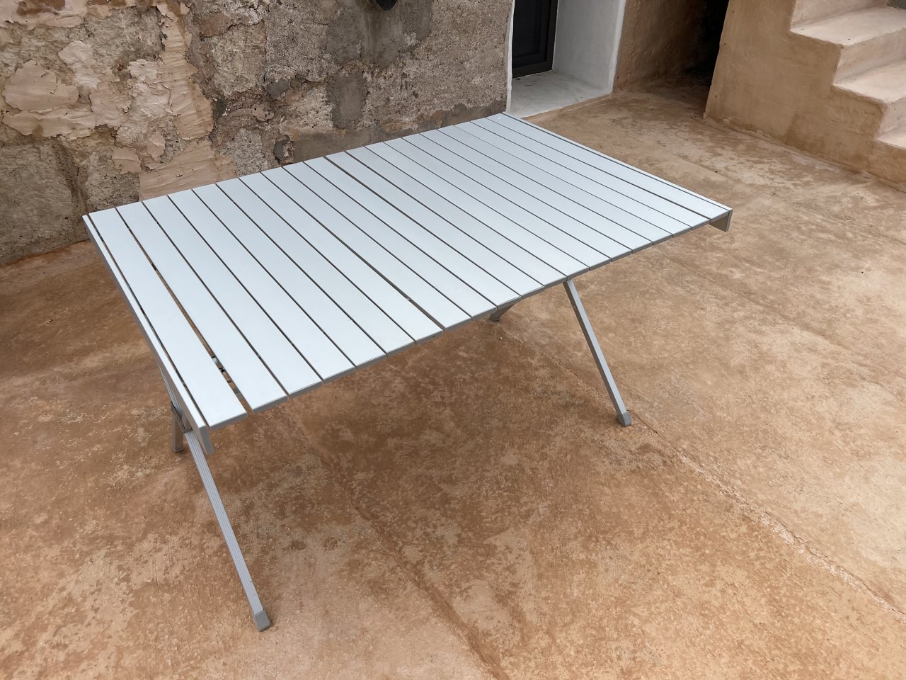 Mesa de camping de aluminio