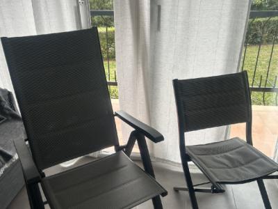 Aluminium chairs - with and without backrest