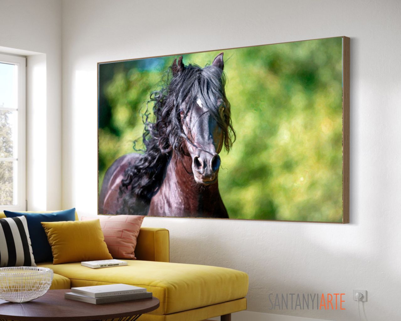 Caballo andaluz - Arte sobre lienzo 170x100cm