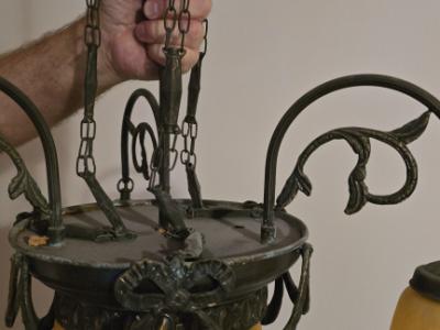 lámpara antigua modernista