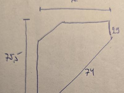 antiker Eckschrank in Nußbaum, Louis Seize