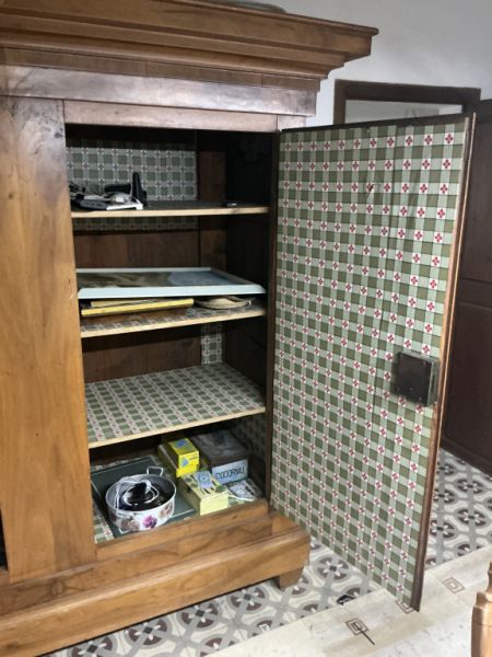 Armario antiguo de madera de cerezo – trabajo artesanal macizo, original, c. s. XIX – desmontable