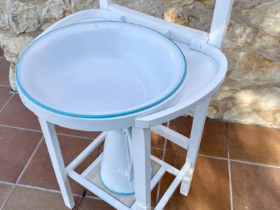 Antique washstand with basin and pitcher. Decorative unique piece!