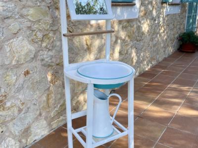 Antique washstand with basin and pitcher. Decorative unique piece!