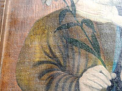 antikes Gemälde, heiliger Josef mit Jesuskind