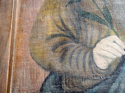 antikes Gemälde, heiliger Josef mit Jesuskind