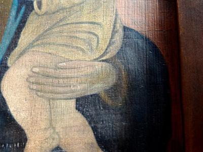 antikes Gemälde, heiliger Josef mit Jesuskind