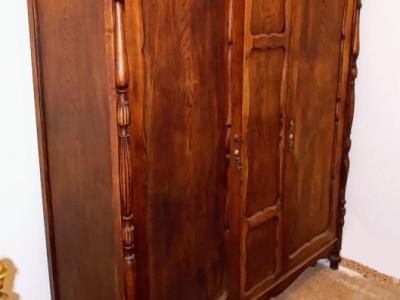 Antikes Schlafzimmer komplett 2 Betten Schrank Kommode Nachttisch Spiegel