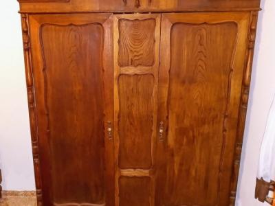 Antikes Schlafzimmer komplett 2 Betten Schrank Kommode Nachttisch Spiegel