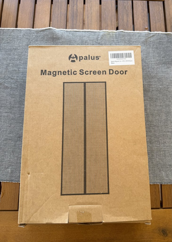 Apalus Magnet-Fliegengitter für Tür  90 x 200 cm, schwarz
