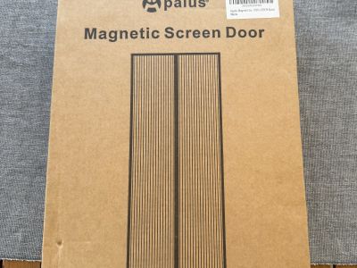Apalus Magnet-Fliegengitter für Tür  90 x 200 cm, schwarz