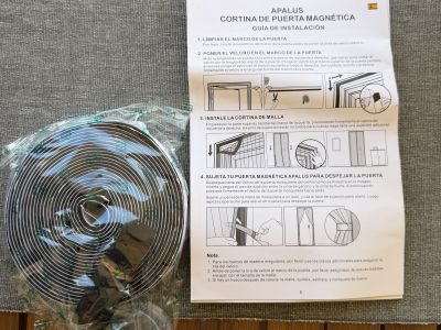 Apalus Magnet-Fliegengitter für Tür  90 x 200 cm, schwarz
