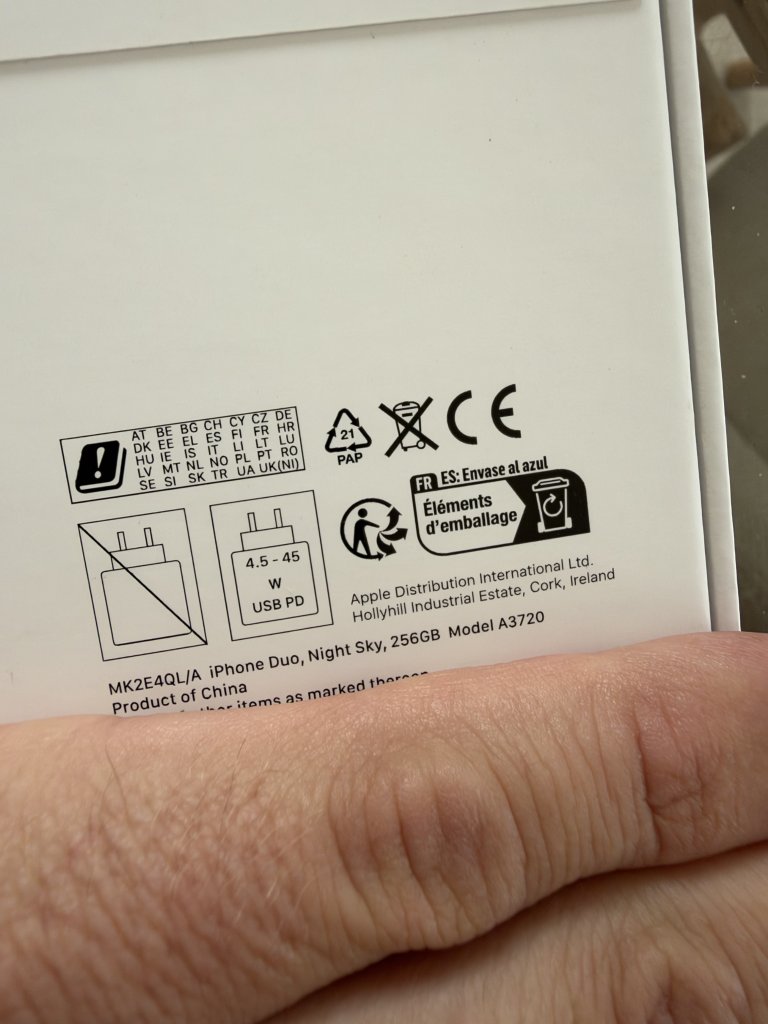 Apple iPhone Duo 256 GB neu ungeöffnet blau